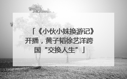 《小伙小妹换游记》开播，黄子韬徐艺洋跨国“交换人生”