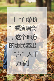 “白菜价”看演唱会，这个地方的惠民演出“声”入千万家