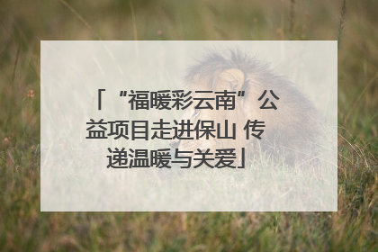 “福暖彩云南”公益项目走进保山 传递温暖与关爱