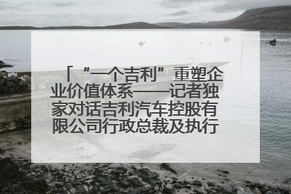 “一个吉利”重塑企业价值体系——记者独家对话吉利汽车控股有限公司行政总裁及执行董事桂生悦