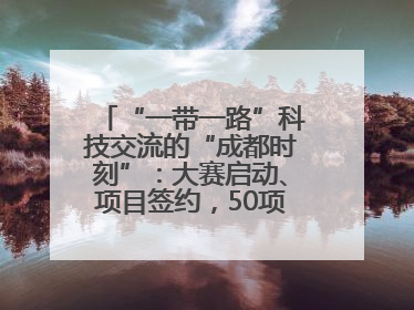 “一带一路”科技交流的“成都时刻”：大赛启动、项目签约，50项“成都造”黑科技吸引多国客商