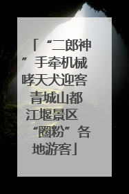 “二郎神”手牵机械哮天犬迎客 青城山都江堰景区 “圈粉”各地游客