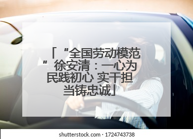 “全国劳动模范”徐安清：一心为民践初心 实干担当铸忠诚
