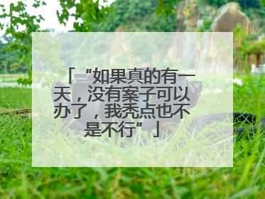 “如果真的有一天，没有案子可以办了，我秃点也不是不行”
