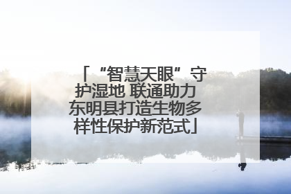 “智慧天眼”守护湿地 联通助力东明县打造生物多样性保护新范式