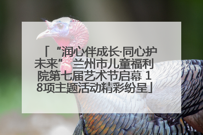 “润心伴成长·同心护未来” 兰州市儿童福利院第七届艺术节启幕 18项主题活动精彩纷呈