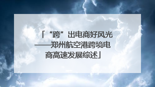 “跨”出电商好风光——郑州航空港跨境电商高速发展综述