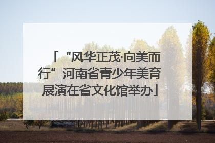 “风华正茂·向美而行”河南省青少年美育展演在省文化馆举办