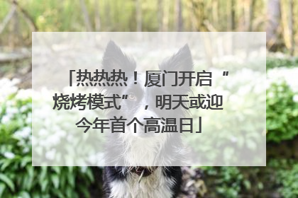热热热！厦门开启“烧烤模式”，明天或迎今年首个高温日