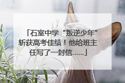 石室中学“叛逆少年”斩获高考佳绩！他给班主任写了一封信……