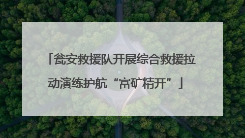 瓮安救援队开展综合救援拉动演练护航“富矿精开”
