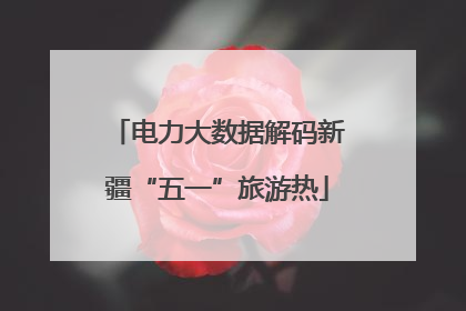电力大数据解码新疆“五一”旅游热