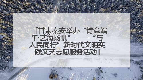 甘肃秦安举办“诗意端午·艺海扬帆”——“与人民同行”新时代文明实践文艺志愿服务活动