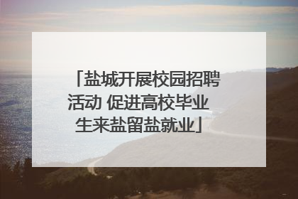 盐城开展校园招聘活动 促进高校毕业生来盐留盐就业