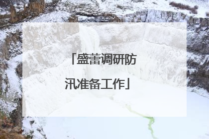 盛蕾调研防汛准备工作