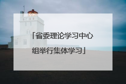 省委理论学习中心组举行集体学习