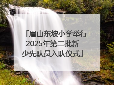 眉山东坡小学举行2025年第二批新少先队员入队仪式