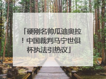 硬刚名帅瓜迪奥拉！中国裁判马宁世俱杯执法引热议
