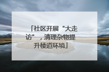 社区开展“大走访”，清理杂物提升楼道环境