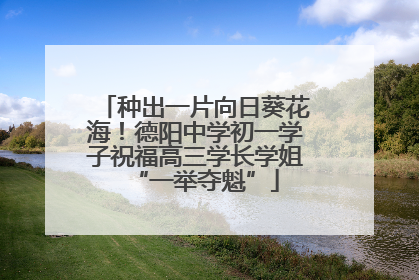 种出一片向日葵花海！德阳中学初一学子祝福高三学长学姐“一举夺魁”