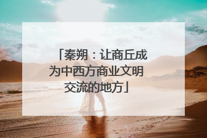 秦朔：让商丘成为中西方商业文明交流的地方