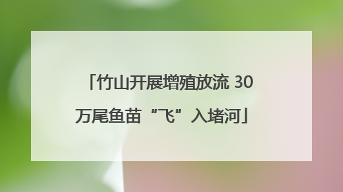 竹山开展增殖放流 30万尾鱼苗“飞”入堵河