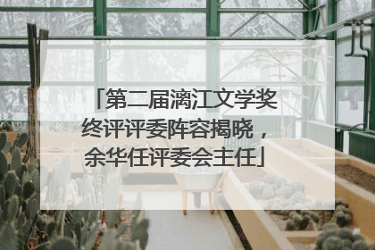 第二届漓江文学奖终评评委阵容揭晓，余华任评委会主任