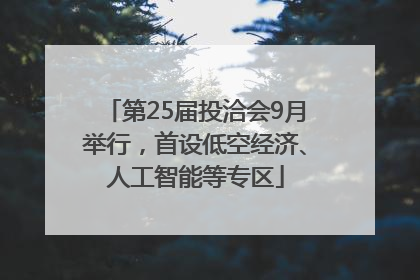 第25届投洽会9月举行，首设低空经济、人工智能等专区