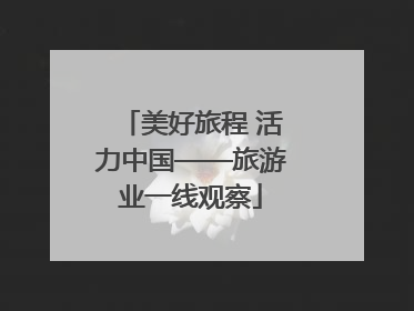 美好旅程 活力中国——旅游业一线观察