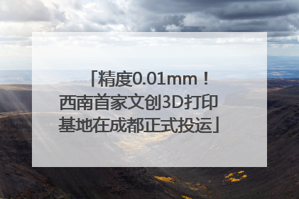 精度0.01mm！西南首家文创3D打印基地在成都正式投运
