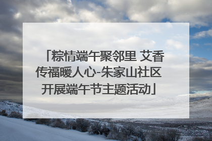 粽情端午聚邻里 艾香传福暖人心-朱家山社区开展端午节主题活动