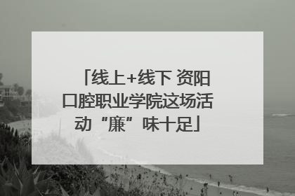 线上+线下 资阳口腔职业学院这场活动“廉”味十足