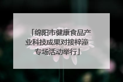 绵阳市健康食品产业科技成果对接梓潼专场活动举行
