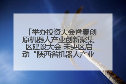 举办投资大会暨秦创原机器人产业创新聚集区建设大会 未央区启动“陕西省机器人产业聚集区”建设
