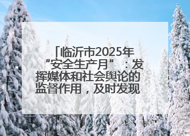 临沂市2025年“安全生产月”：发挥媒体和社会舆论的监督作用，及时发现并消除安全隐患