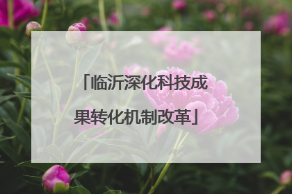 临沂深化科技成果转化机制改革