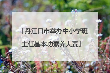 丹江口市举办中小学班主任基本功素养大赛