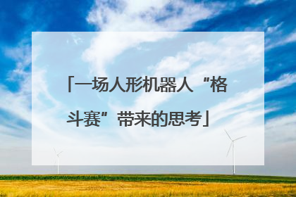 一场人形机器人“格斗赛”带来的思考