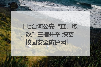 七台河公安“查、练、改”三措并举 织密校园安全防护网