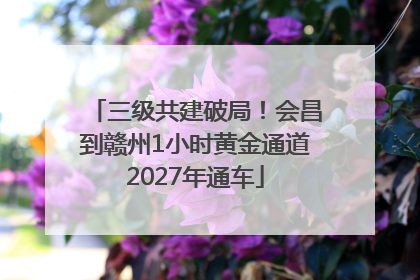 三级共建破局！会昌到赣州1小时黄金通道2027年通车