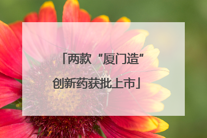 两款“厦门造”创新药获批上市