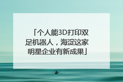 个人能3D打印双足机器人，海淀这家明星企业有新成果