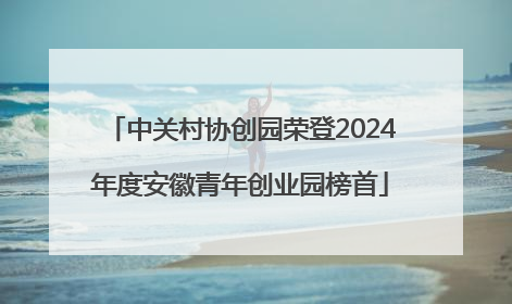 中关村协创园荣登2024年度安徽青年创业园榜首