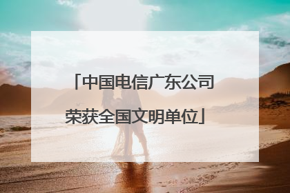 中国电信广东公司荣获全国文明单位