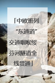 中欧班列“东通道”交通咽喉绥芬河隧道全线贯通