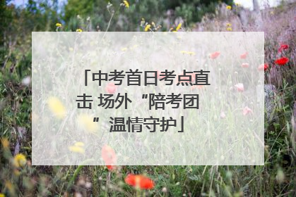 中考首日考点直击 场外“陪考团”温情守护