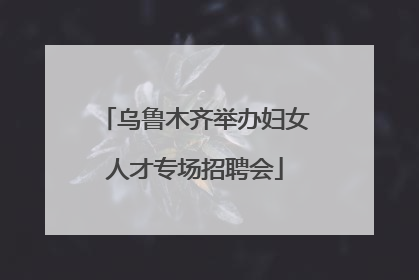 乌鲁木齐举办妇女人才专场招聘会