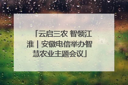 云启三农 智领江淮｜安徽电信举办智慧农业主题会议