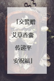交警赠艾草香囊 传递平安祝福
