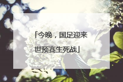 今晚，国足迎来世预赛生死战
